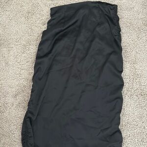 This is an urban outfitters silk black dress, strapless, size medium